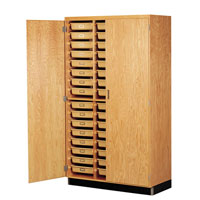 Locking Storage Cabinet with Trays