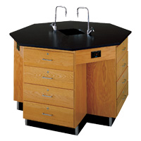 8-Sided Science Lab Workstations