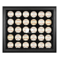 Black Framed 30-Ball Display Case with MLB Team Logo