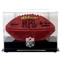 Black Base Football Display Case with NFL Team Logo