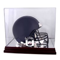 Mahogany Helmet Display Case with NCAA Logo