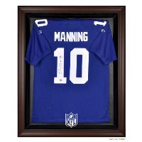 Brown Framed Jersey Display Case with NFL Team Logo