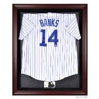 Mahogany Framed Jersey Display Case with MLB Team Logo