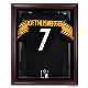 Mahogany Framed Jersey Display Case with NFL Team Logo