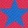 Economy SoftFloor Color - Red/Royal Blue Stars