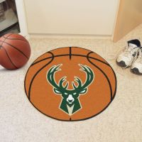 Milwaukee Bucks Basketball Mat - 29 Diameter