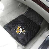Pittsburgh Penguins 2-Piece Heavy Duty Vinyl Car Mat Set - 18 x 27