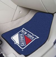 New York Rangers 2-Piece Printed Carpet Car Mat Set - 18 x 27