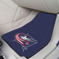 Columbus Blue Jackets 2-Piece Printed Carpet Car Mat Set - 18 x 27