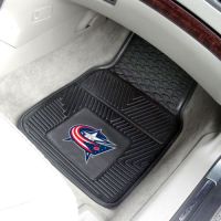 Columbus Blue Jackets 2-Piece Heavy Duty Vinyl Car Mat Set - 18 x 27