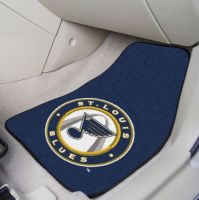 St Louis Blues 2-Piece Printed Carpet Car Mat Set - 18 x 27