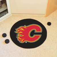 Calgary Flames Puck Mat - 29 Diameter