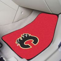Calgary Flames 2-Piece Printed Carpet Car Mat Set - 18 x 27