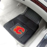 Calgary Flames 2-Piece Heavy Duty Vinyl Car Mat Set - 18 x 27