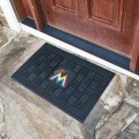 Florida Marlins Medallion Door Mat - 20 x 30