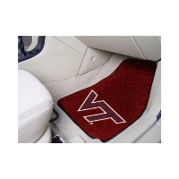 Virginia Tech 2-PC Carpeted Car Mats - 18 x 27
