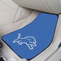 Detroit Lions 2-Piece Carpeted Car Mats - 18 x 27