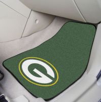 Green Bay Packers 2-Piece Carpeted Car Mats - 18 x 27