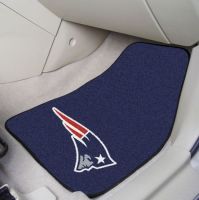 New England Patriots 2-Piece Carpeted Car Mats - 18 x 27
