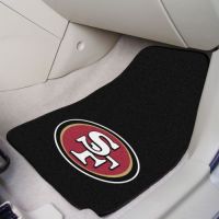 San Francisco 49ers 2-Piece Carpeted Car Mats - 18 x 27