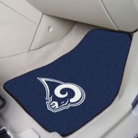 St Louis Rams 2-Piece Carpeted Car Mats - 18 x 27