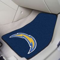San Diego Chargers 2-Piece Carpeted Car Mats - 18 x 27