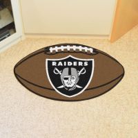 Oakland Raiders Football Mat - 22 x 35