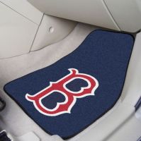 Boston Red Sox (Letter) 2-PC Printed Carpet Car Mat Set - 18 x 27