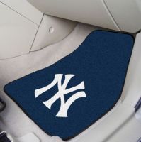 New York Yankees 2-PC Printed Carpet Car Mat Set - 18 x 27