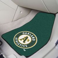 Oakland Athletics 2-PC Printed Carpet Car Mat Set - 18 x 27