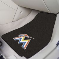Florida Marlins 2-PC Printed Carpet Car Mat Set - 18 x 27