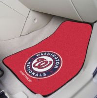 Washington Nationals 2-PC Printed Carpet Car Mat Set - 18 x 27