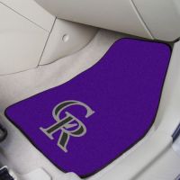 Colorado Rockies 2-PC Printed Carpet Car Mat Set - 18 x 27