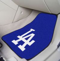 Los Angeles Dodgers 2-PC Printed Carpet Car Mat Set - 18 x 27