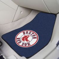 Boston Red Sox (Logo) 2-PC Printed Carpet Car Mat Set - 18 x 27