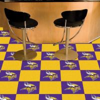 Minnesota Vikings Carpet Tiles - 18 x 18 Tiles