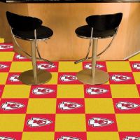Kansas City Chiefs Carpet Tiles - 18 x 18 Tiles
