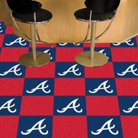 Atlanta Braves Carpet Tiles - 18 x 18 (10 Logo/10 Solid Tiles)