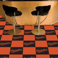 Baltimore Orioles Carpet Tiles - 18 x 18 (10 Logo/10 Solid Tiles)