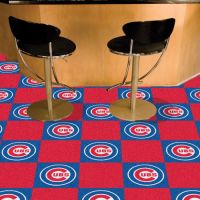 Chicago Cubs Carpet Tiles - 18 x 18 (10 Logo/10 Solid Tiles)
