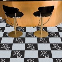 Chicago White Sox Carpet Tiles - 18 x 18 (10 Logo/10 Solid Tiles)