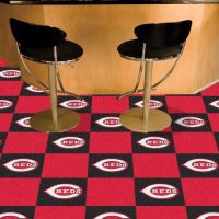 Cincinnati Reds Carpet Tiles - 18 x 18 (10 Logo/10 Solid Tiles)