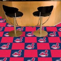 Cleveland Indians Carpet Tiles - 18 x 18 (10 Logo/10 Solid Tiles)