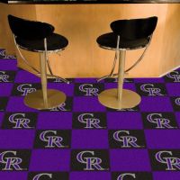 Colorado Rockies Carpet Tiles - 18 x 18 (10 Logo/10 Solid Tiles)