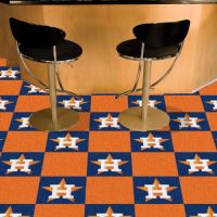Houston Astros Carpet Tiles - 18 x 18 (10 Logo/10 Solid Tiles)