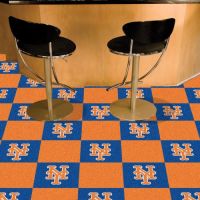 New York Mets Carpet Tiles - 18 x 18 (10 Logo/10 Solid Tiles)