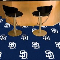 San Diego Padres Carpet Tiles - 18 x 18 (10 Logo/10 Solid Tiles)
