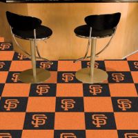 San Francisco Giants Carpet Tiles - 18 x 18 (10 Logo/10 Solid Tiles)