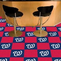 Washington Nationals Carpet Tiles - 18 x 18 (10 Logo/10 Solid Tiles)