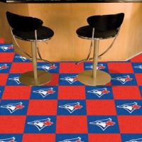 Toronto Blue Jays Carpet Tiles - 18 x 18 (10 Logo/10 Solid Tiles)